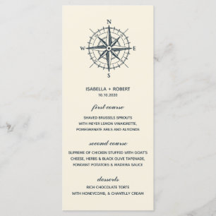 The Blue Compass   Nautical Wedding Menu