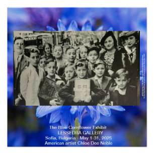 The Blue Cornflower Exhibit in Sofia Bulgaria Poster