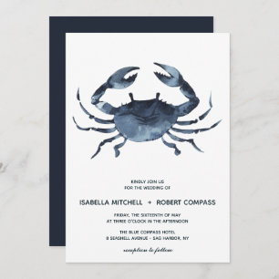 The Blue Crab Wedding Invitation