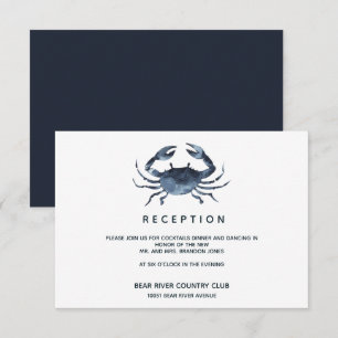 The Blue Crab Wedding Reception Enclosure Invitation