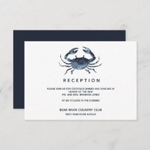 The Blue Crab   Wedding Reception Enclosure Invitation