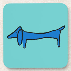 The Blue Dachshund Dog Coaster
