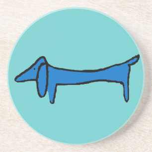 The Blue Dachshund Dog Coaster