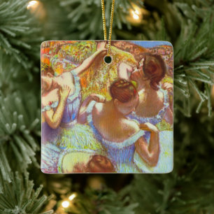 The Blue Dancers by Edgar Degas Ceramic Ornament