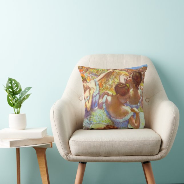 The Blue Dancers by Edgar Degas Cushion (Chair)