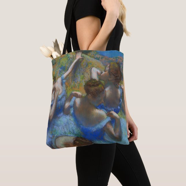 The Blue Dancers, Degas Art  Tote Bag (Close Up)