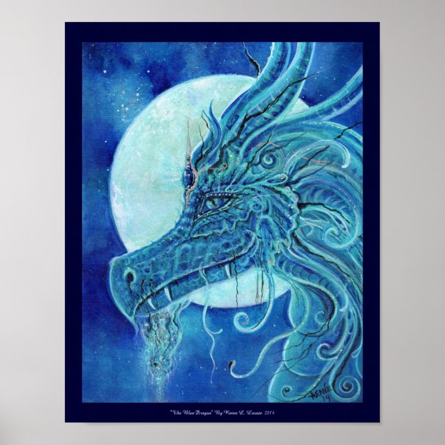 The Blue dragon poster by Renee Lavoie (Front)