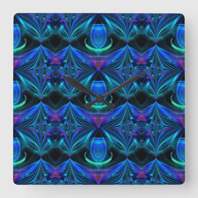The Blue Flame Abstract II Wall Clock (Front)