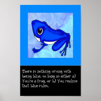 The Blue Froggy Poster