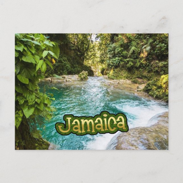 The Blue Hole Secret Falls Jamaica Postcard (Front)