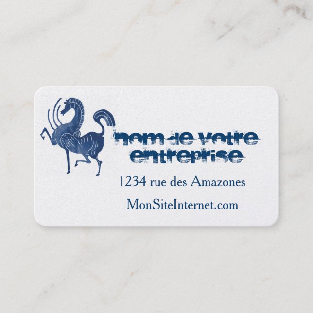 The blue horse business card (Front)