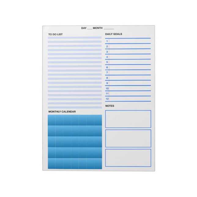 The Blue Incredalist To-Do List Notepad (Rotated)