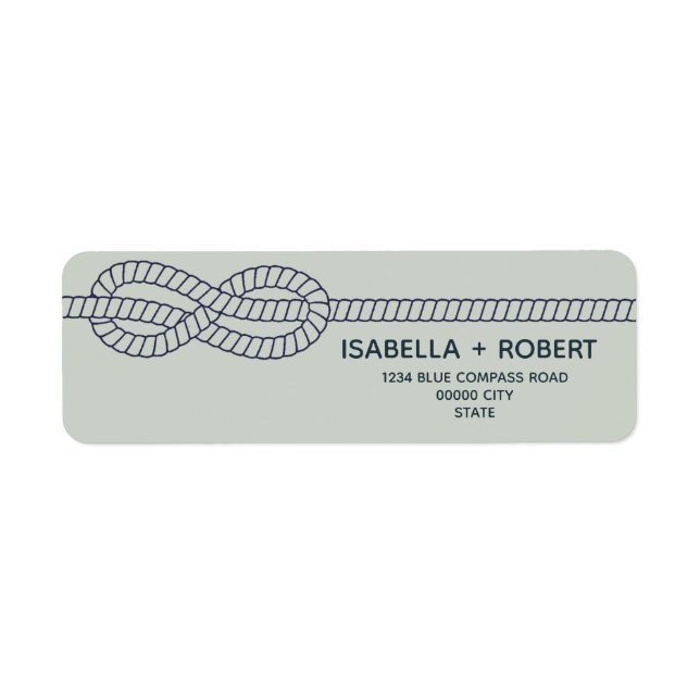 The Blue Knot | Nautical Maritime Wedding Return Address Label (Front)