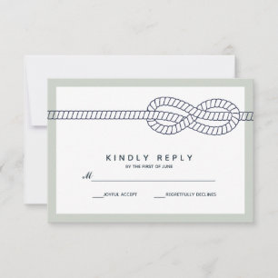 The Blue Knot   Wedding RSVP Card