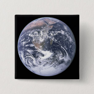 "The Blue Marble" Earth seem from Apollo 17 15 Cm Square Badge