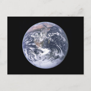 "The Blue Marble" Earth seem from Apollo 17 Postcard