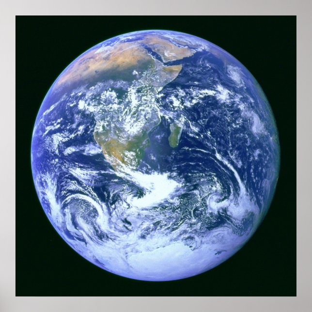 The Blue Marble - Earth Seen From Space Poster  (Front)