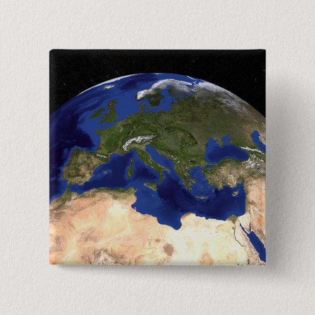 The Blue Marble Next Generation Earth 7 15 Cm Square Badge (Front)
