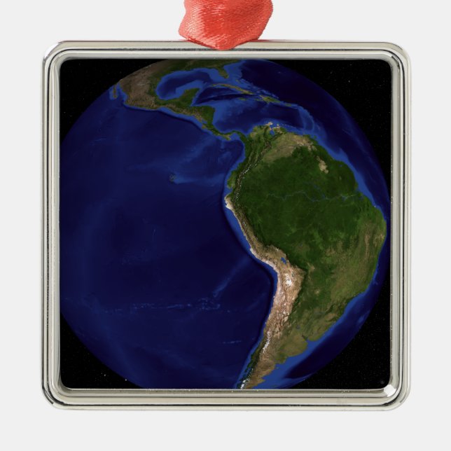 The Blue Marble Next Generation Earth 8 Metal Ornament (Front)