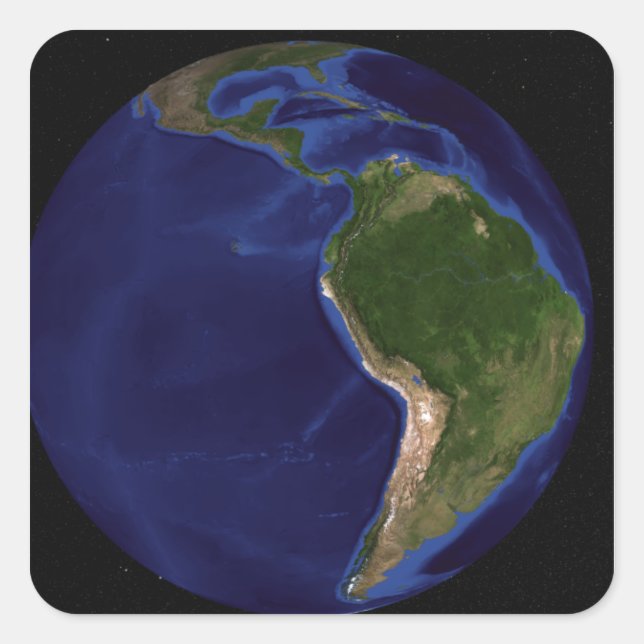 The Blue Marble Next Generation Earth 8 Square Sticker (Front)