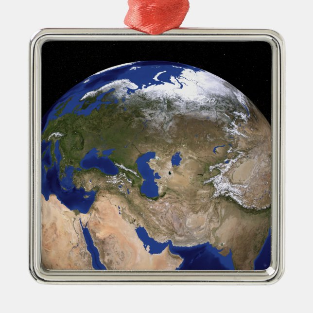 The Blue Marble Next Generation Earth Metal Tree Decoration (Front)