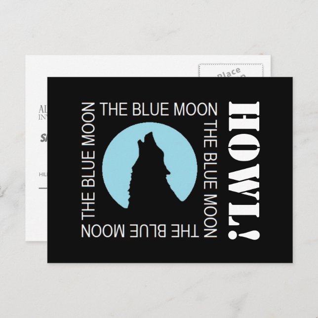 The Blue Moon, Halloween Party Invitation (Front/Back)