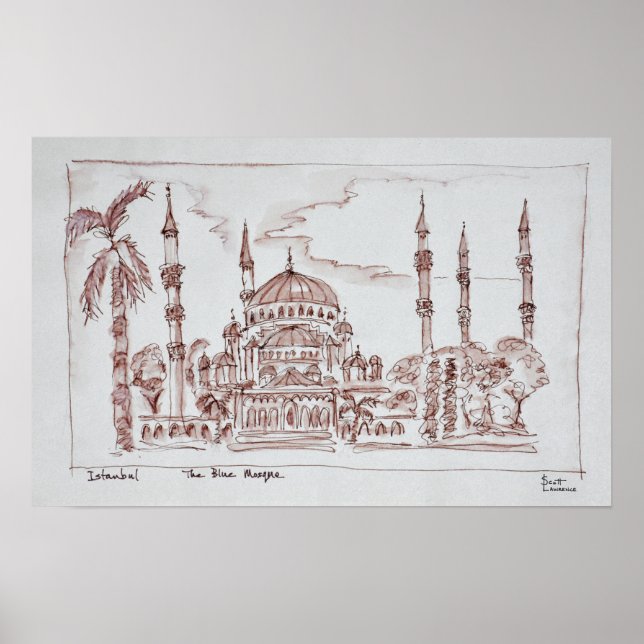 The Blue Mosque | Istanbul, Turkey Poster (Front)