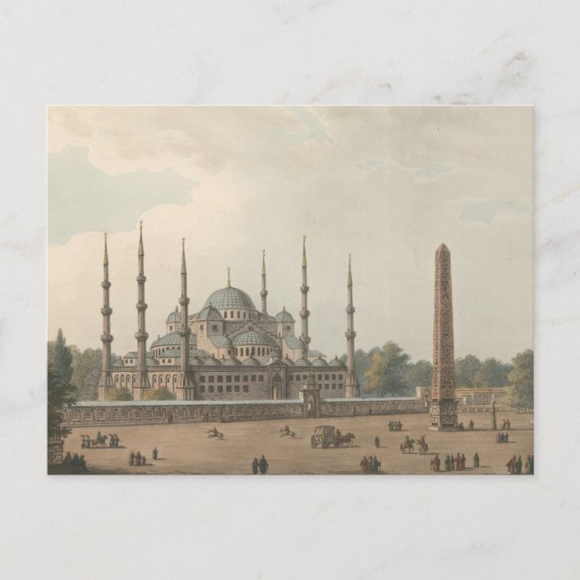 The Blue Mosque of Sultan Ahmed, Istanbul, Turkey Postcard (Front)