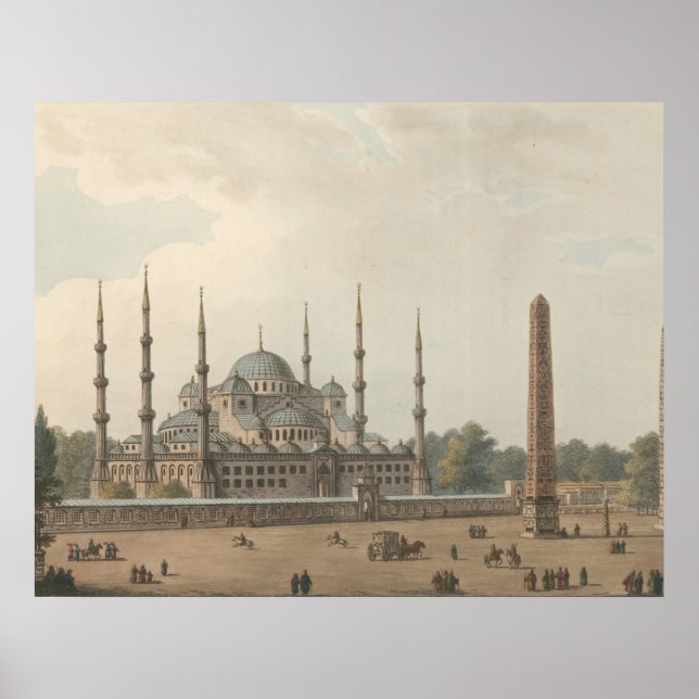 The Blue Mosque of Sultan Ahmed, Istanbul, Turkey Poster (Front)