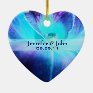 The Blue Orchid Wedding Ornament