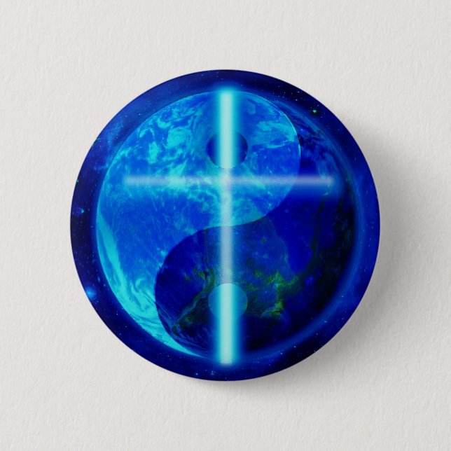 The Blue Planet 6 Cm Round Badge (Front)