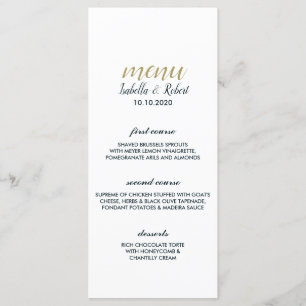 The Blue Reef Nautical Wedding Menu