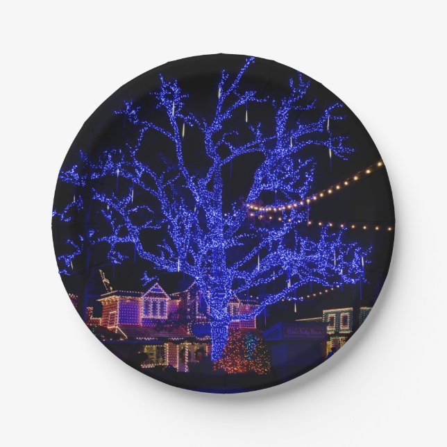 The Blue Tree Greetings Paper Plate (Front)