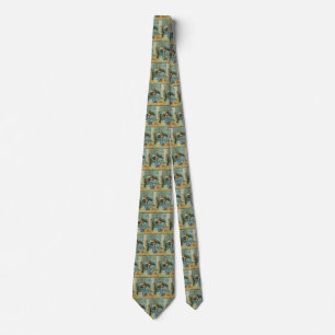 The Blue Vase (Flowers and Fruit) by Paul Cezanne Tie