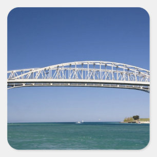 The Blue Water Bridge is a twin-span bridge Square Sticker