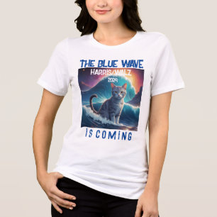 The blue Wave Is Coming 2024 Tri-Blend Shirt