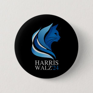 The Blue Wave Is Coming Covered In Cat Hairs Funny 6 Cm Round Badge