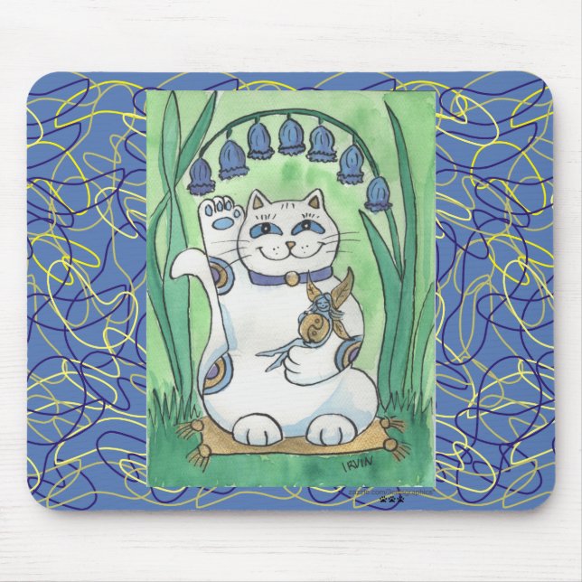 The Bluebells Are Ringing Out Good Luck Mouse Pad (Front)