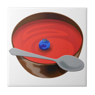 The Blueberry in a Bowl of Tomato Soup - Austin, T Ceramic Tile