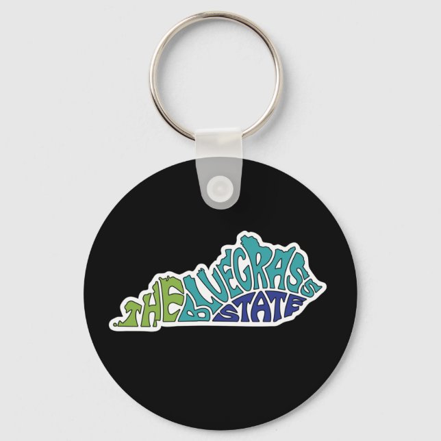 The Bluegrass State - Kentucky Key Ring (Front)