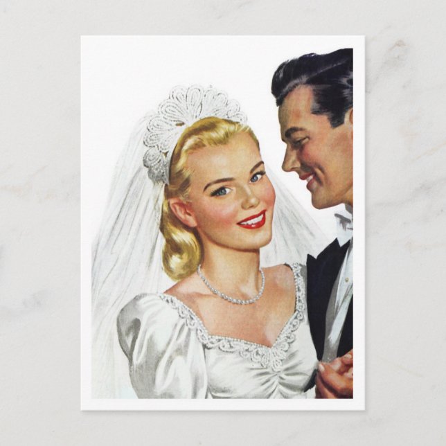 The Blushing Bride dances with the Groom Postcard (Front)