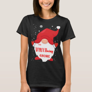 The BMX Racing Gnome Matching Family Christmas Paj T-Shirt
