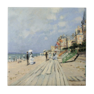The Boardwalk at Trouville by Claude Monet Ceramic Tile