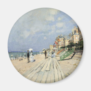 The Boardwalk at Trouville by Claude Monet Magnet