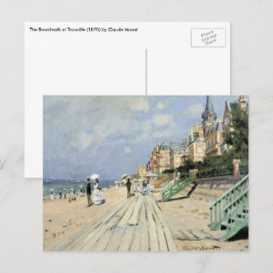 The Boardwalk at Trouville by Claude Monet Postcard