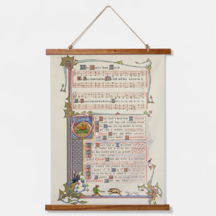 The Boar's Head Christmas Carol Mediaeval Hanging Tapestry