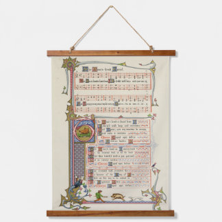 The Boar's Head Christmas Carol Mediaeval Hanging Tapestry