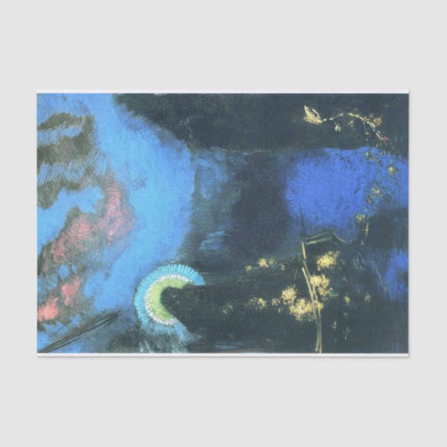 The Boat Virgin With Corona by Odilon Redon Tissue Paper (Front)