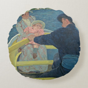 The Boating Party, 1893-94 (oil on canvas) Round Cushion