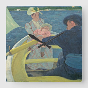 The Boating Party, 1893-94 (oil on canvas) Square Wall Clock